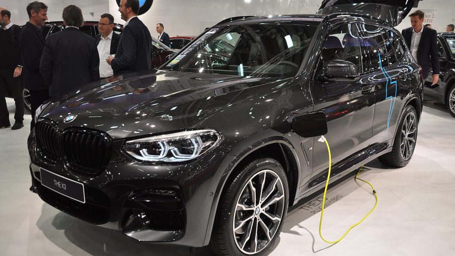 A BMW X3 is seen during the Vienna Car Show press preview at Messe Wien