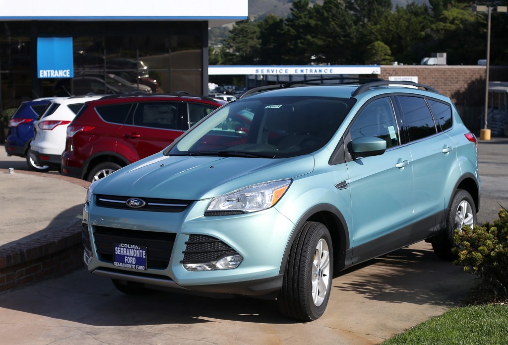 A used 2013 Ford Escape on a dealership lot