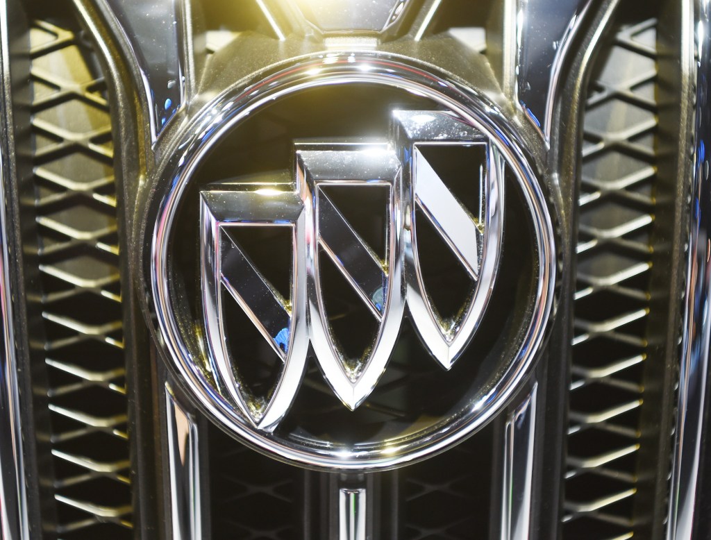 The Buick logo on a vehicle's grille