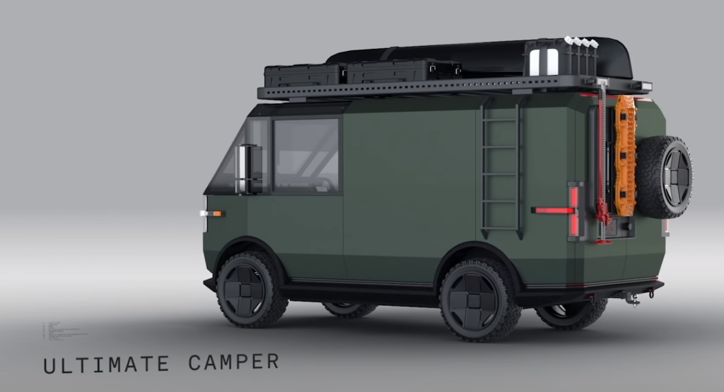 Canoo Adventure Vehicle  in Army green