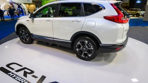 Honda CR-V Hybrid compact crossover SUV on display at Brussels Expo