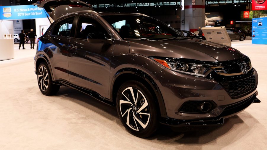 The 2019 Honda HR-V (in gray) is on display at the 111th Annual Chicago Auto Show
