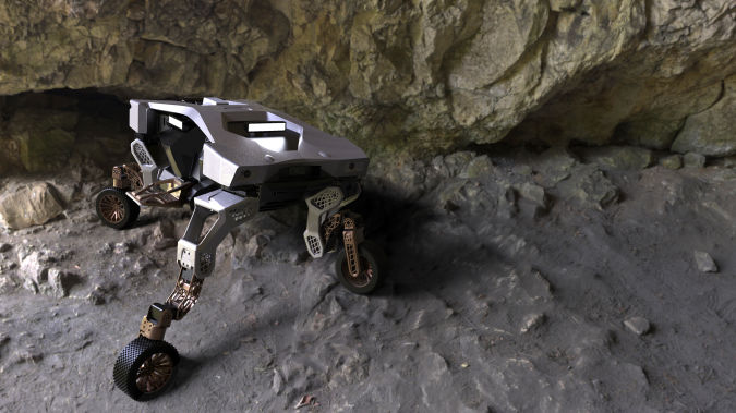 Hyundai TIGER autonomous robot concept with legs stretched