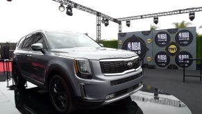 A Kia Telluride is seen during the 2019 NBA Awards presented by Kia on TNT at Barker Hangar