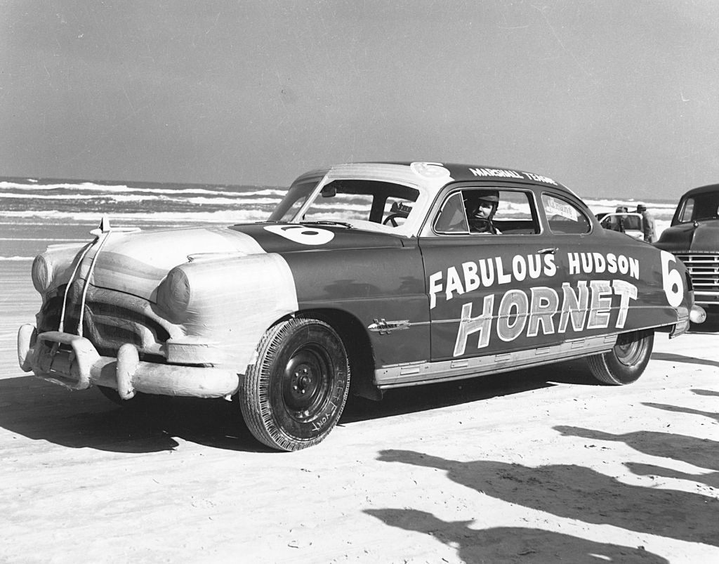 Marshall Teague's 1951 Fabulous Hudson Hornet NASCAR race car at Daytona