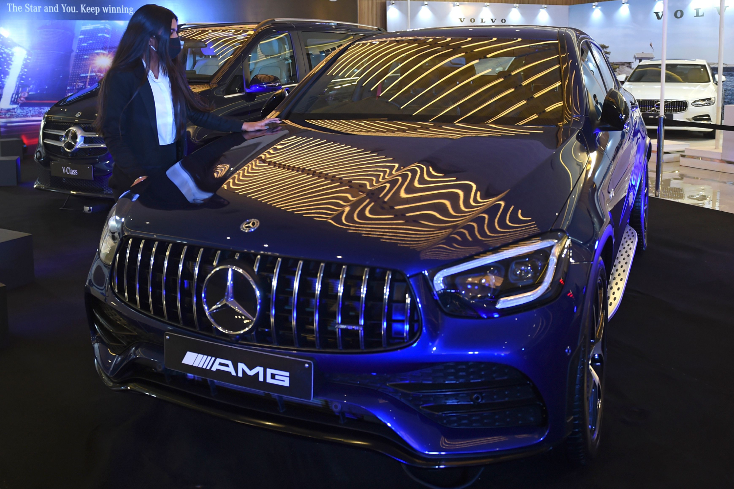 A new 2021 Mercedes-Benz on display at the Auto de Glam Expo