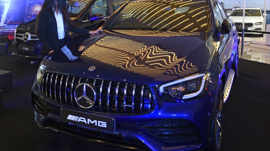 A new 2021 Mercedes-Benz on display at the Auto de Glam Expo