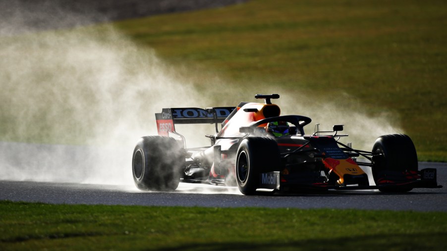 Sergio Perez driving the Red Bull Racing RB15