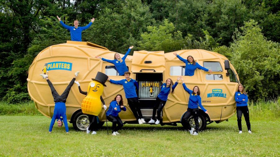 Planters Peanuts Nutmobile with "Nutters" surrounding it