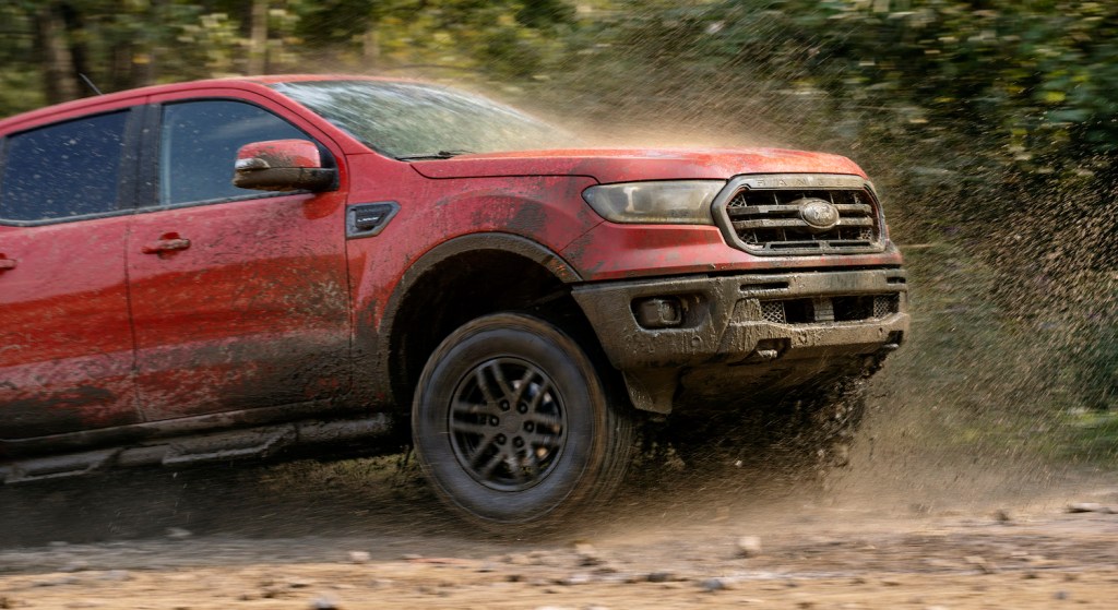2021 Ford Ranger in the mud