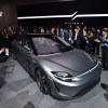 The Sony Vision-S, an all-electric concept vehicle, is displayed at the Sony booth during CES 2020 at the Las Vegas Convention Center on January 7, 2020, in Las Vegas, Nevada.