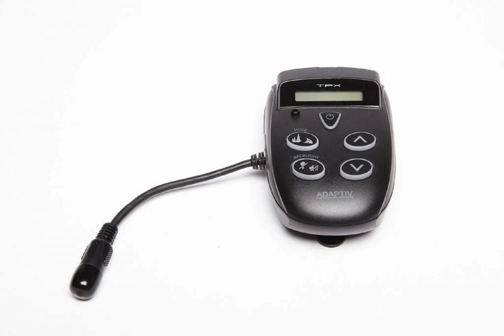 A black TPX Pro Radar and Laser Detector for motorcycles