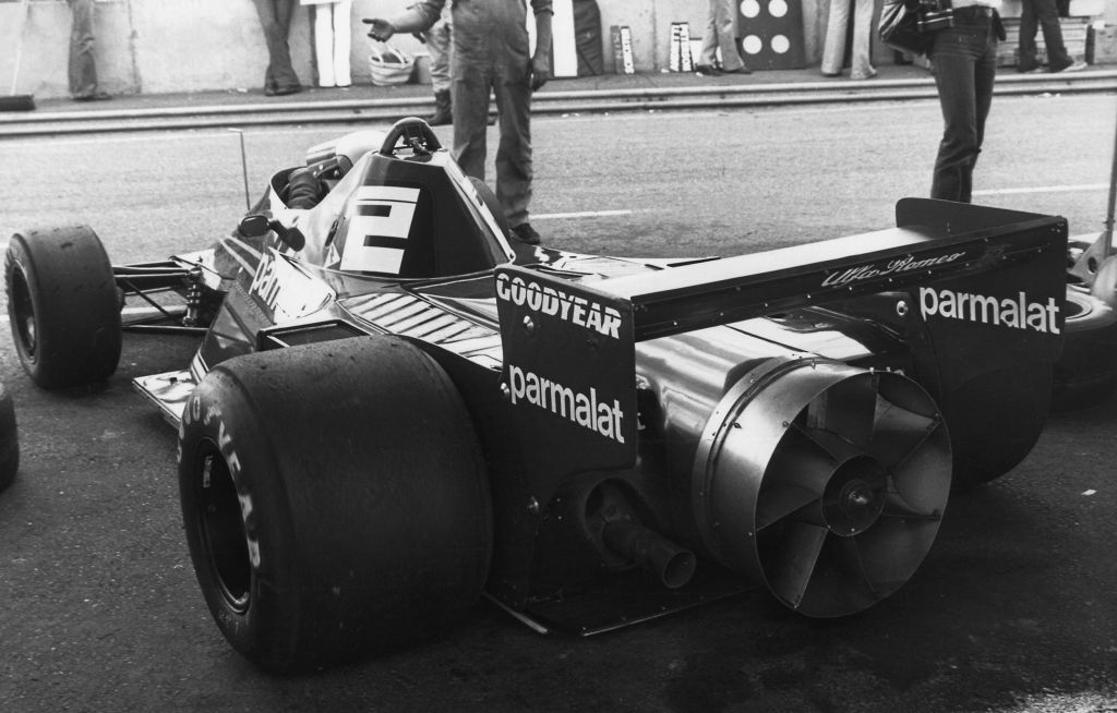 The rear view of the Brabham-Alfa Romeo BT46B at the 1978 Swedish Grand Prix