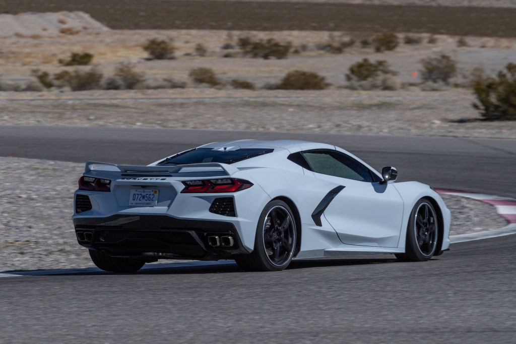 An image of a 2020 Chevy Corvette out on track.