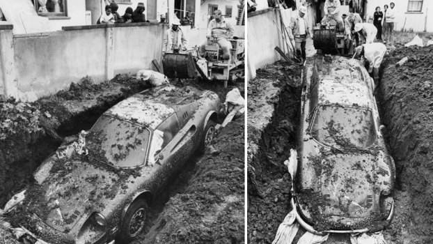 Stolen $250,000 Ferrari Dino Ends up Buried in a Random LA Backyard