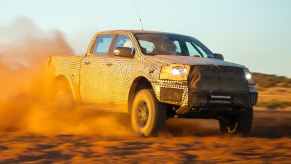 Ford Ranger Raptor being tested in sand