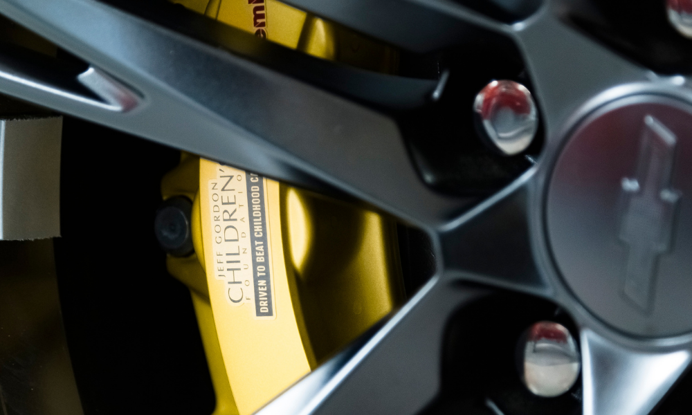 Jeff Gordon's 2021 Chevrolet Camaro ZL1 brake caliper 