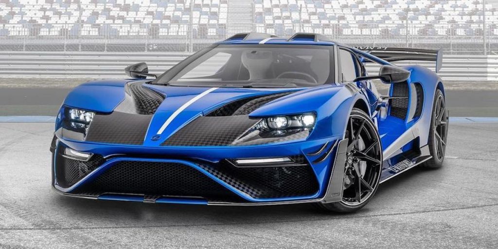 Le Mansory Custom Ford GT40 finished in blue and carbon fiber
