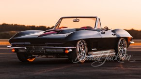 A black 1967-Chevrolet-Corvett-Custom Convertible No Reserve