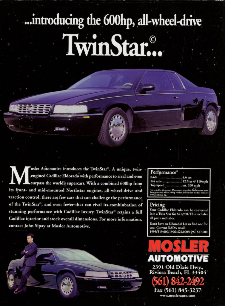 2000 Mosler TwinStar Eldorado advertisement