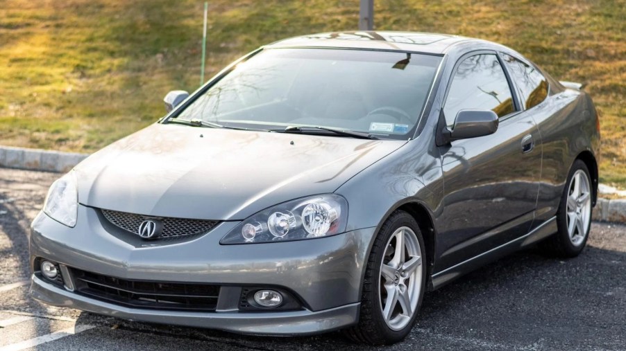 A gray 2005 Acura RSX Type S in a sunny parking lot