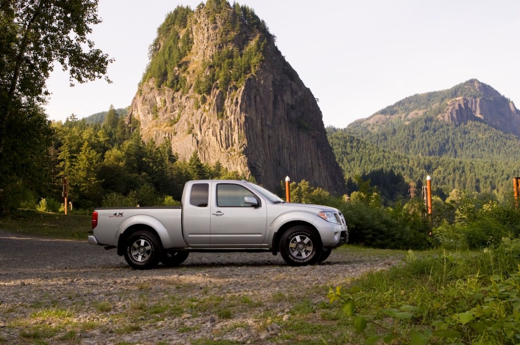 2011 Nissan Frontier parked in the wilderness