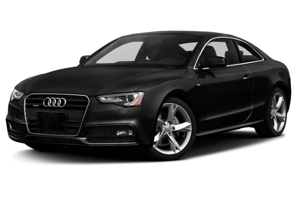 black 2015 Audi A5 against white backdrop
