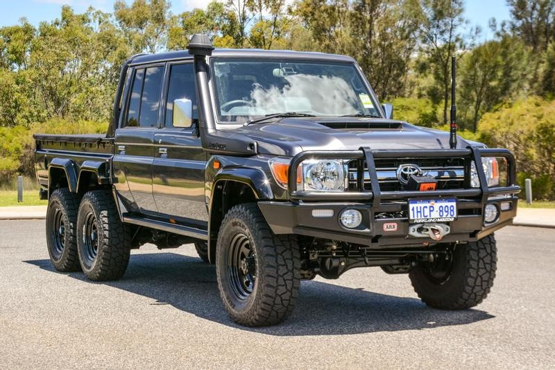 An image of a Toyota Land Cruiser 6x6 parked outside in Australia.