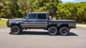 An image of a Toyota Land Cruiser 6x6 parked outside in Australia.