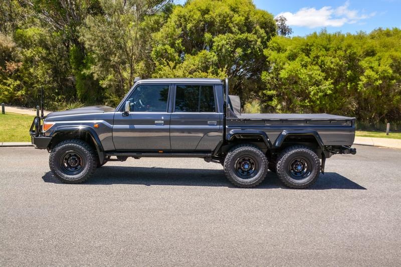 An image of a Toyota Land Cruiser 6x6 parked outside in Australia.