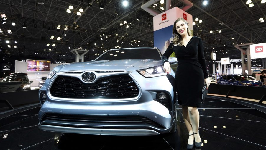 Toyota's all-new 2020 Highlander is seen during the media preview of the 2019 New York International Auto Show in New York