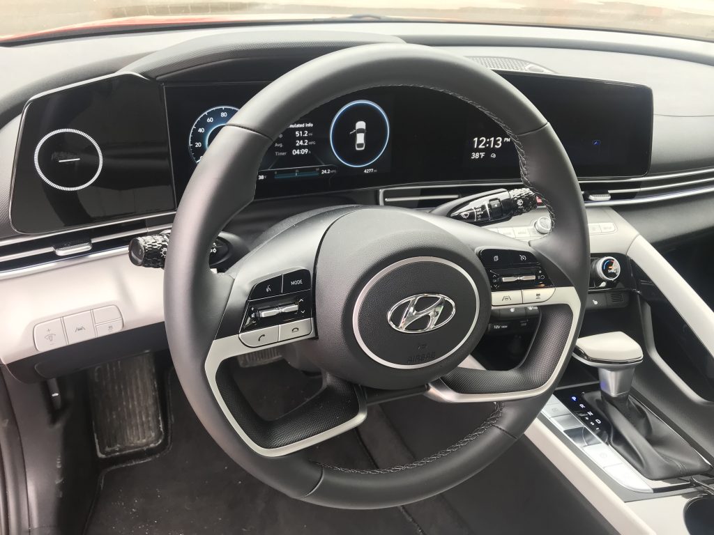 2021 Hyundai Elantra two-spoke steering wheel 