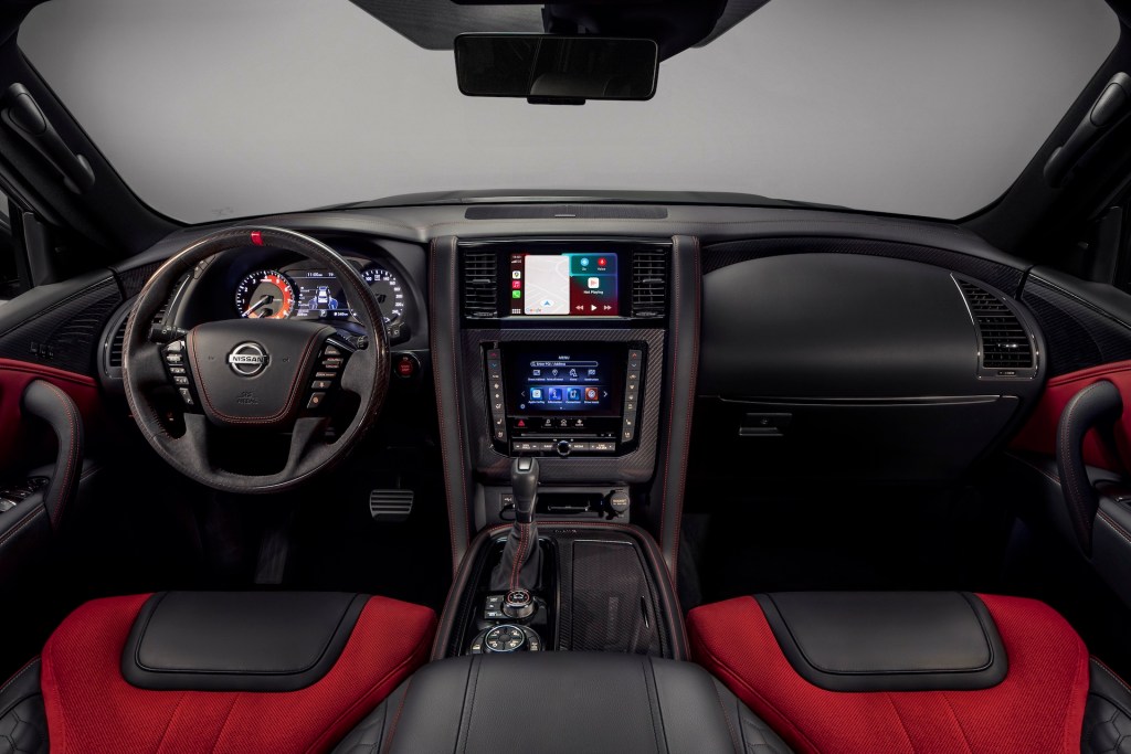 An image of the interior of the 2021 Nissan Patrol NIsmo.