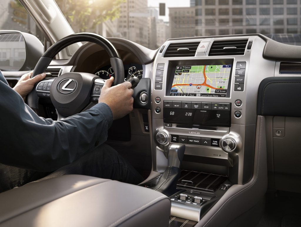 a shot from the 2021 Lexus GX 460 front seat 