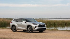 2021 Toyota Highlander parked near water