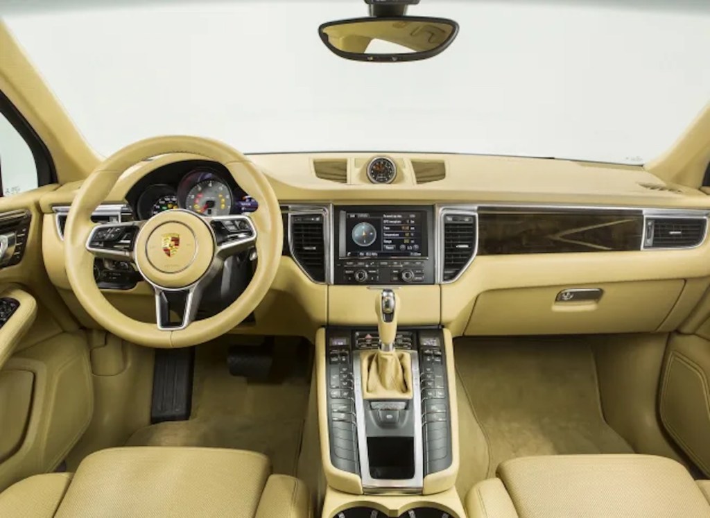 2021 Porsche Macan S interior in light tan is part of why Consumer Reports name it one of the most satisfying SUVs 