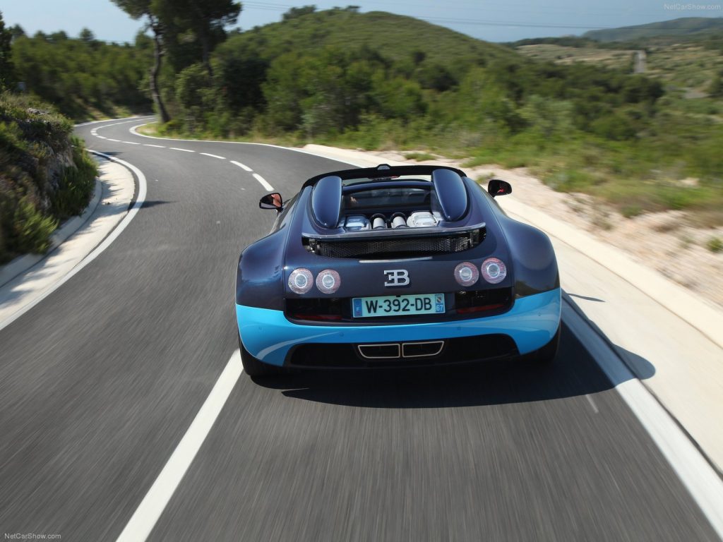 An image of a Bugatti Veyron Grand Sport Vitesse out on the road.