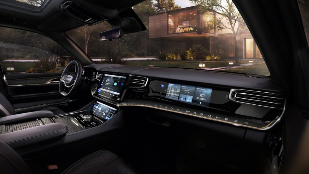 The dashboard of the 2022 Jeep Grand Wagoneer Concept Interior