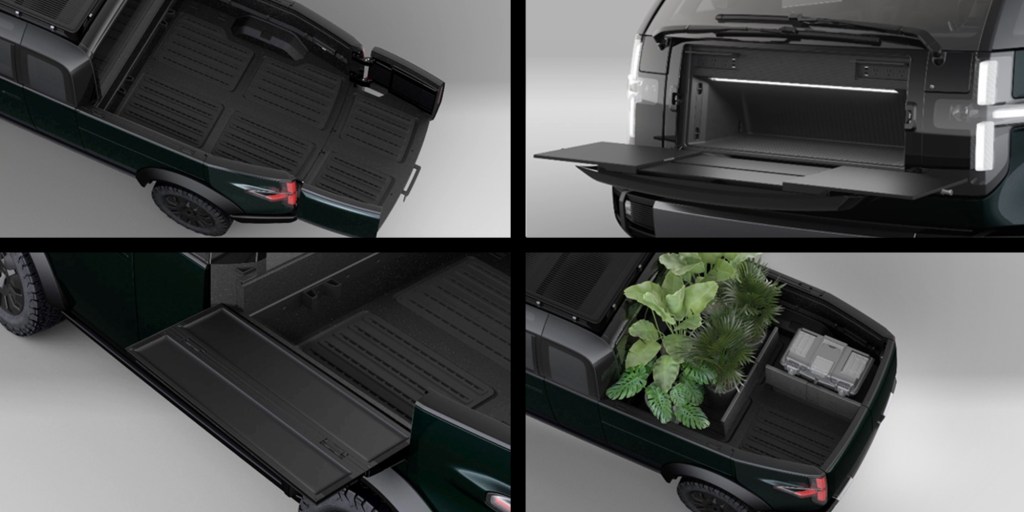 composite of different Canoo pickup features