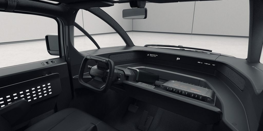 Canoo pickup truck interior