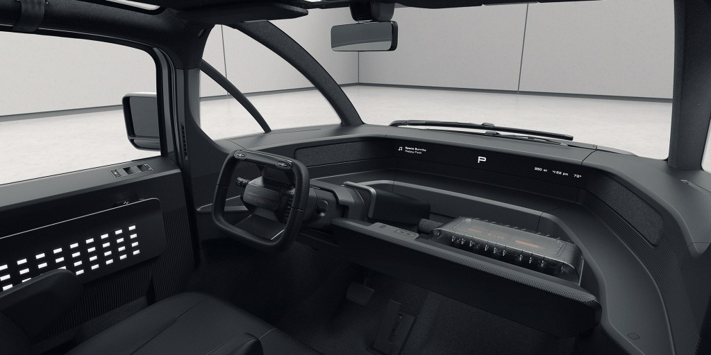 Canoo pickup truck interior