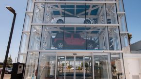 Gettacar's main competitors are CarMax and Carvana. Seen here is one of Carvana's eight-story car vending machines.