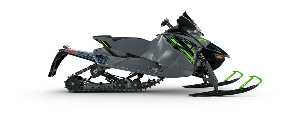 a press photo of the 2022 Arctic Cat thundercat snowmobile 
