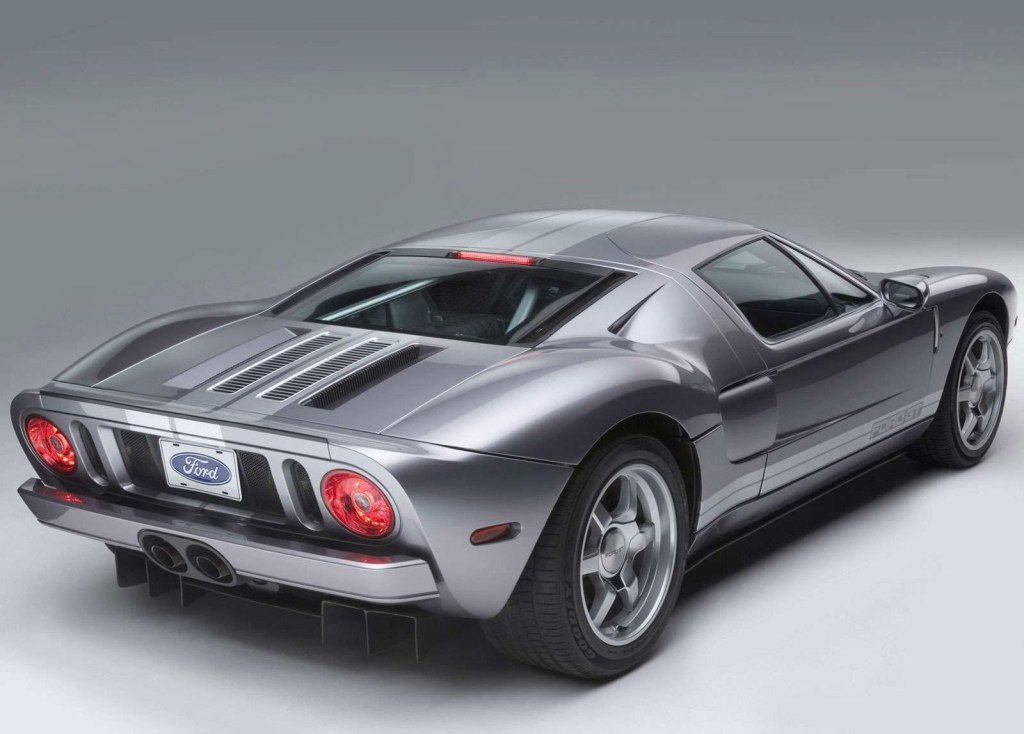 An image of a Ford GT parked inside of a studio.