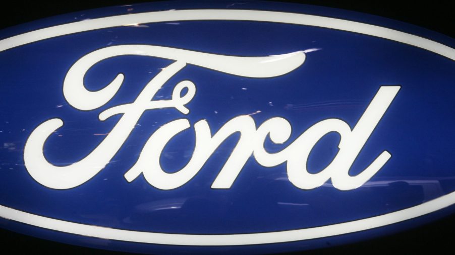Close up on the Ford logo