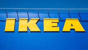 The blue exterior of an IKEA home furnishings superstore on May 6, 2019, in Las Vegas, Nevada