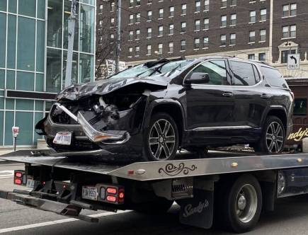 This GMC Terrain Tumbled From the Second Story