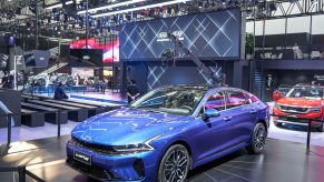 The Kia New K5 at the Beijing International Auto Show