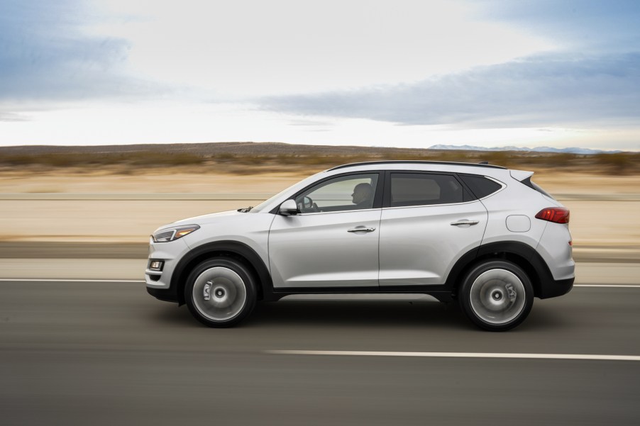 The 2021 Hyundai Tucson driving