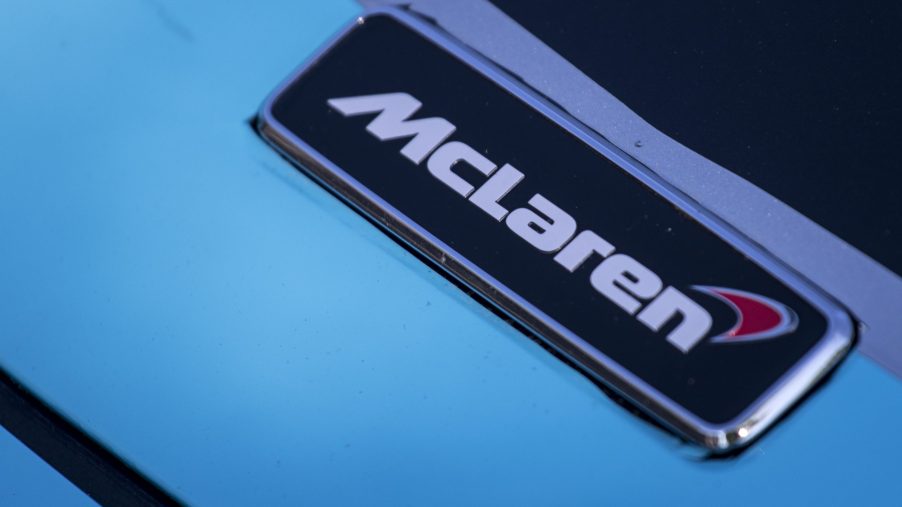 McLaren logo on a vehicle